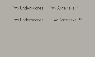 asterisk-underscore